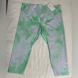 NWT Nike One Icon Clash Women's Mid-Rise Crop Leggings - Size 1X